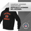 Picture of Team Fan Apparel NFL Adult Gameday Hooded Sweatshirt - Poly Fleece Cotton Blend - Stay Warm and Represent Your Team in Style (Cincinnati Bengals - Black, Adult X-Large)