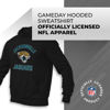 Picture of Team Fan Apparel NFL Adult Gameday Hooded Sweatshirt - Poly Fleece Cotton Blend - Stay Warm and Represent Your Team in Style (Jacksonville Jaguars - Black, Adult Large)