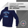 Picture of Team Fan Apparel NFL Adult Gameday Hooded Sweatshirt - Poly Fleece Cotton Blend - Stay Warm and Represent Your Team in Style (Tennessee Titans - Blue, Adult XX-Large)