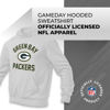 Picture of Team Fan Apparel NFL Adult Gameday Hooded Sweatshirt - Poly Fleece Cotton Blend - Stay Warm and Represent Your Team in Style (Green Bay Packers - Gray, Adult Large)