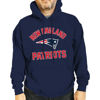 Picture of Team Fan Apparel NFL Adult Gameday Hooded Sweatshirt - Poly Fleece Cotton Blend - Stay Warm and Represent Your Team in Style (New England Patriots - Blue, Adult X-Large)