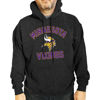 Picture of Team Fan Apparel NFL Adult Gameday Hooded Sweatshirt - Poly Fleece Cotton Blend - Stay Warm and Represent Your Team in Style (Minnesota Vikings - Black, Adult Small)