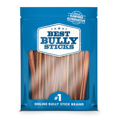 Picture of Best Bully Sticks 12 Inch All-Natural Thin Bully Sticks for Dogs - 12” Fully Digestible, 100% Grass-Fed Beef, Grain and Rawhide Free | 24 Pack