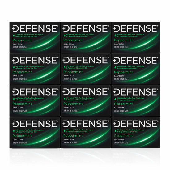 Picture of Defense Soap 12pk All Natural Peppermint Bar Soap for Men | Made by Wrestlers with Tea Tree Oil & Eucalyptus Oil to Promote Healthy Skin