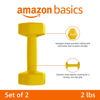 Picture of Amazon Basics Vinyl Hexagon Workout Dumbbell Hand Weight, 2 pounds, Set of 2, Yellow