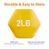 Picture of Amazon Basics Vinyl Hexagon Workout Dumbbell Hand Weight, 2 pounds, Set of 2, Yellow