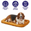 Picture of MidWest Homes for Pets Dog Bed 22L-Inch White Cinnamon Dog Bed or Cat Bed w/ Comfortable Bolster | Ideal for XS Dog Breeds & Fits a 22-Inch Crate | Easy Maintenance Machine Wash & Dry