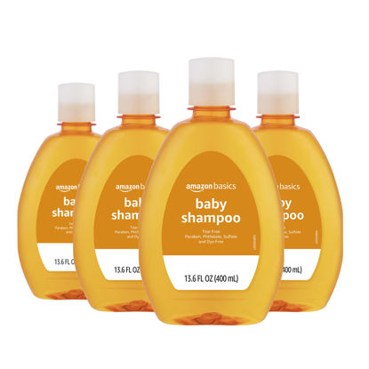 Picture of Amazon Basics Tear-Free Baby Shampoo, 13.6 Fluid Ounce, 4-Pack (Previously Solimo)