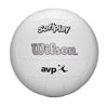 Picture of Wilson AVP Soft Play Volleyball - Official Size, White, 18-Panel, Machine-Sewn Construction, Butyl Rubber Bladder, Sponge-Backed Synthetic Leather Cover, Ideal for Ages 13 and Up