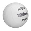 Picture of Wilson AVP Soft Play Volleyball - Official Size, White, 18-Panel, Machine-Sewn Construction, Butyl Rubber Bladder, Sponge-Backed Synthetic Leather Cover, Ideal for Ages 13 and Up