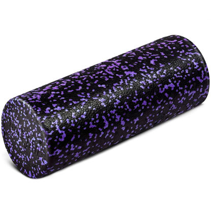 Picture of Yes4All High Density Foam Roller for Back, Variety of Sizes & Colors for Yoga, Pilates - 18 inch, Purple Speckled