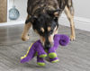 Picture of goDog Checkers Dinos Bruto Squeaky Plush Dog Toy, Chew Guard Technology - Purple, Large