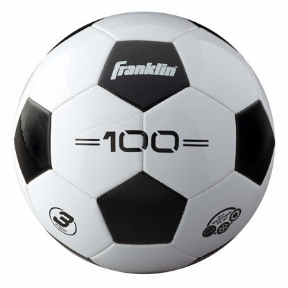 Picture of Franklin Sports Soccer Balls - Size 3 F-100 - Youth Soccer Ball, White/Black