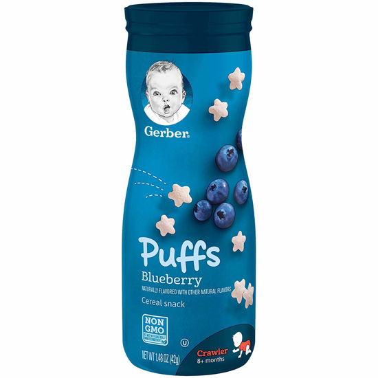 Picture of Gerber Baby Snacks Puffs, Blueberry, 1.48 Ounce (Pack of 6)