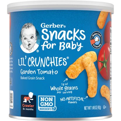 Picture of Gerber Snacks for Baby Lil Crunchies, Garden Tomato, 1.48 Ounce (Pack of 6)