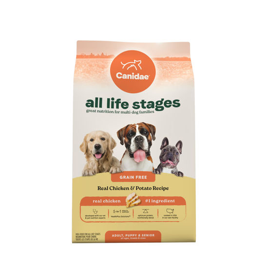 Picture of Canidae All Life Stages Real Chicken & Potato Recipe - High Protein and Grain-Free Premium Dry Dog Food for All Ages, Breeds, and Sizes- 4 lbs.