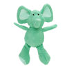 Picture of goDog Checkers Elephant Squeaky Plush Dog Toy, Chew Guard Technology - Green, Large