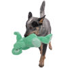 Picture of goDog Checkers Elephant Squeaky Plush Dog Toy, Chew Guard Technology - Green, Large