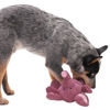 Picture of goDog Checkers Elephant Squeaky Plush Dog Toy, Chew Guard Technology - Violet, Large