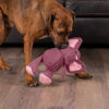 Picture of goDog Checkers Elephant Squeaky Plush Dog Toy, Chew Guard Technology - Violet, Large