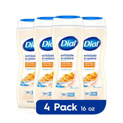 Picture of Dial Body Wash, Orange Peel & Cocoa Butter, 16 Fl Oz (Pack of 4)