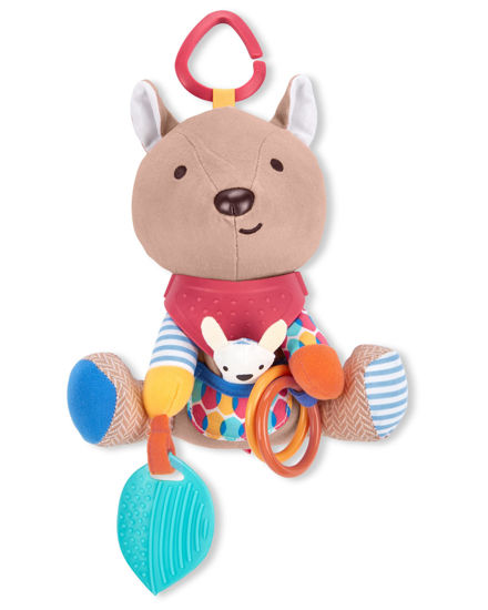 Picture of Skip Hop Bandana Buddies Baby Activity and Teething Toy with Multi-Sensory Rattle and Textures, Kangaroo