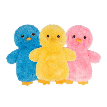 Picture of Best Pet Supplies Chicken Crinkle Plush Dog Toys for Interactive Play, Puppy and Senior Indoor Play, Colorful Chicken Toy Shape, Cute and Cuddly - Crinkle Chicken Bundle (Yellow, Pink, Blue)