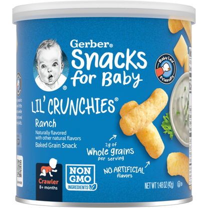 Picture of Gerber Snacks for Baby Lil Crunchies, Ranch, 1.48 Ounce (Pack of 6)