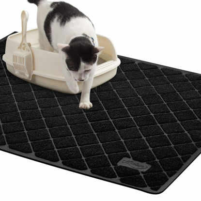 Picture of Niubya Premium Cat Litter Mat, 47" Long x 35" Wide, Extra Large Size, Waterproof and Non-Slip Design, Gentle on Paws, Easy to Clean