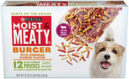 Picture of Purina Moist & Meaty Burger With Cheddar Cheese Flavor Adult Dry Dog Food