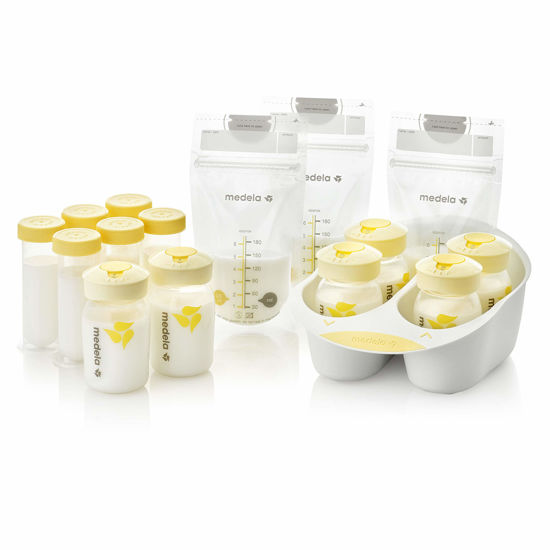 Picture of Medela Breast Milk Storage Solution Set, Breastfeeding Supplies & Containers, Breastmilk Organizer, Made Without BPA