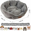 Picture of Asvin Small Dog Bed for Small Dogs, Cat Beds for Indoor Cats, Pet Bed for Puppy and Kitty, Extra Soft & Machine Washable with Anti-Slip & Water-Resistant Oxford Bottom, Grey, 20 inches