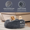 Picture of Bedsure Calming Cat Beds for Indoor Cats - Small Cat Bed Washable 20 inches, Anti-Slip Round Fluffy Plush Faux Fur Pet Bed, Fits up to 15 lbs Pets, Dark Grey