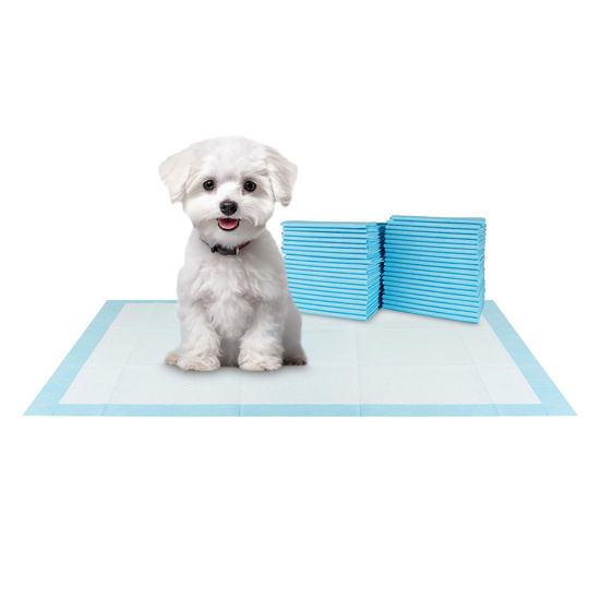 Picture of BV Small Puppy Pads Leak-Proof 17"x24" [100CT] | Pee Pads for Dogs Ultra Absorbent 6-Layer - Dog Pee Pads, Dog Pads, Potty Pads for Dogs, Training Pads for Dogs, Dog Pad for Cat, Rabbit, Guinea Pig