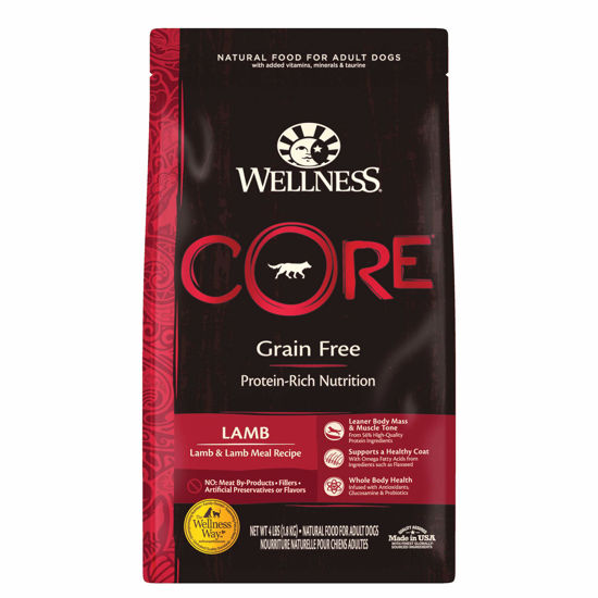 Picture of Wellness Core Natural Grain Free Dry Dog Food, Lamb, 4-Pound Bag