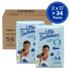 Picture of Huggies Little Swimmers Disposable Swim Diapers, Size 5-6 (32+ lbs), 34 Ct (2 packs of 17), Packaging May Vary