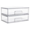 Picture of Vtopmart 12''W Clear Stackable Storage Drawers,2 Pack Acrylic Plastic Organizers Bins for Makeup Palettes, Cosmetics, and Beauty Supplies,Ideal for Vanity, Bathroom,Cabinet,Desk Organization