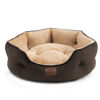 Picture of Bedsure Small Dog Bed for Small Dogs Washable - Round Cat Beds for Indoor Cats, Round Pet Bed for Puppy and Kitten with Slip-Resistant Bottom, Brown, 20 Inches