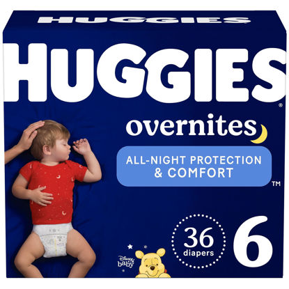 Picture of Huggies Size 6 Overnites Baby Diapers: Overnight Diapers, Size 6 (35+ lbs), 36 Ct