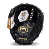 Picture of Franklin Sports Baseball and Softball Glove - Field Master - Baseball and Softball Mitt, Black/Gold, 12" Left-Handed Thrower