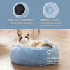 Picture of Bedsure Calming Cat Bed for Indoor Cats - Small Washable Round Cat Bed, Anti-Slip Fluffy Plush Faux Fur Pet Bed, Fits up to 15 lbs Pets, Blue, 20 inches