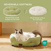 Picture of Bedsure Dog Beds for Small Dogs - Round Cat Beds for Indoor Cats, Washable Pet Bed for Puppy and Kitten with Slip-Resistant Bottom, 20 Inches, Green