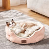 Picture of Bedsure Dog Beds for Small Dogs - Round Cat Beds for Indoor Cats, Washable Pet Bed for Puppy and Kitten with Slip-Resistant Bottom, 20 Inches, Peach Pink