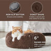 Picture of Bedsure Calming Cat Beds for Indoor Cats - Small Cat Bed Washable 20 inches, Anti-Slip Round Fluffy Plush Faux Fur Pet Bed, Fits up to 15 lbs Pets, Coffee