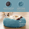 Picture of Bedsure Calming Cat Beds for Indoor Cats - Small Cat Bed Washable 20 inches, Anti-Slip Round Fluffy Plush Faux Fur Pet Bed, Fits up to 15 lbs Pets, Washed Blue