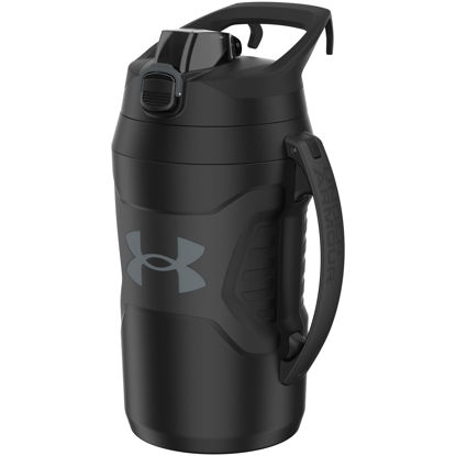 Picture of Under Armour Sports Water Jug, 64oz Insulated Water Bottle w/Handle, Half Gallon, Fence Hook, Leak Resistant, Baseball, Football & More