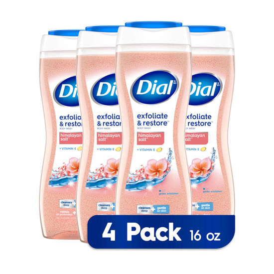 Picture of Dial Body Wash, Exfoliate & Restore Himalayan Salt, 16 fl oz, Pack of 4