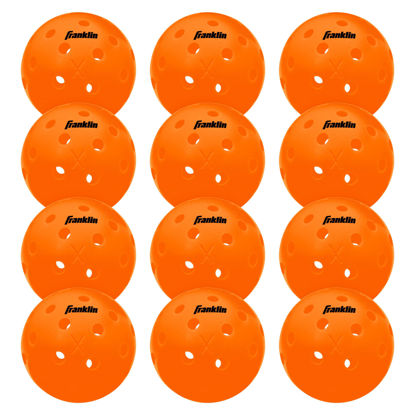 Picture of Franklin Sports X-40 Pickleballs - Outdoor Pickleballs - 12 Pack Bulk - USA Pickleball Approved - Lava - Official Ball of US Open Pickleball Championships