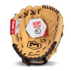 Picture of Franklin Sports Baseball + Softball Glove - Field Master Baseball + Softball Mitt - Adult + Youth Glove - Men's + Women's Baseball + Softball Gloves - Left Hand Throw - 10.5" - Camel Brown