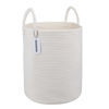 Picture of XUANGUO Cotton Rope Laundry Basket Hamper for Clothes Decorative Woven Storage Basket for Living Room Bedroom Boho Tall Rope Baskets for Blanket Toys Baby Nursery Hamper Bin Large white